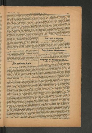 Die englische Krisis.