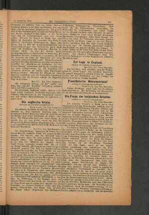 Die englische Krisis.