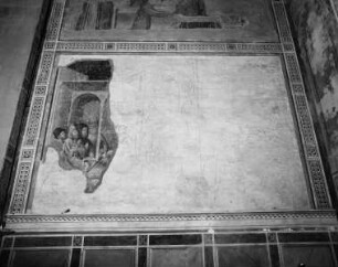 Kapellenausmalung: Szenen aus dem Leben der Heiligen Antonius und Ludwig — Predigt des heiligen Antonius an das Volk