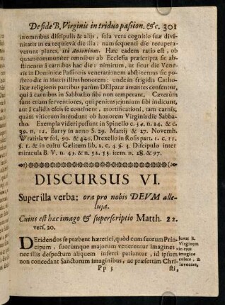 301-309, Discursus VI