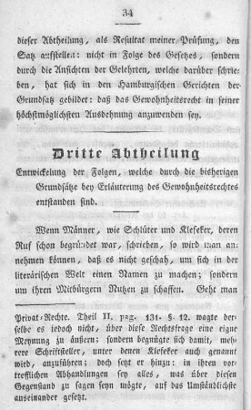Dritte Abtheilung.