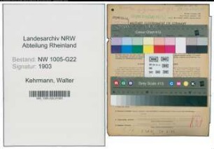 Entnazifizierung Walter Kehrmann , geb. 21.02.1900 (Kaufmann)