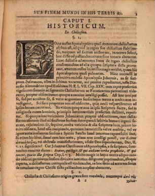 Exercitatio theol. inaug. de vana spe regni chiliastici sub finem mundi in his terris certo expectandi, dicto Apoc. XX, 1 - 7. innixa