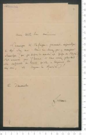 Brief von Paul Erman an Adelbert von Chamisso