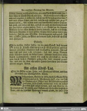 Am ersten Christ-Tag