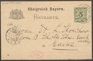Brief an B. Schott's Söhne : 19.05.1896