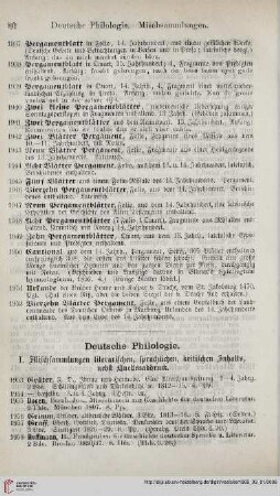 Deutsche Philologie (Nr. 1953 - 2363)