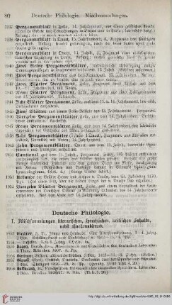 Deutsche Philologie (Nr. 1953 - 2363)