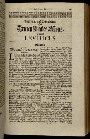 Auslegung und Betrachtung Des Dritten Buches Mosis, genannt Leviticus