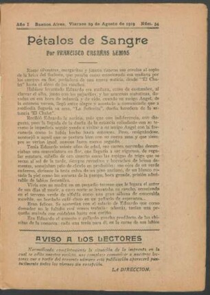 1919003400: Pétalos de sangre