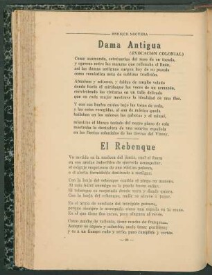 Dama Antigua : (Evocación colonial)