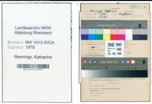 Entnazifizierung Katharina Rennings , geb. 05.01.1890 ()