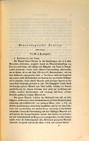 Mineralogische Notizen, 11