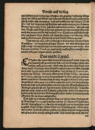 Das vierdt Capitel.