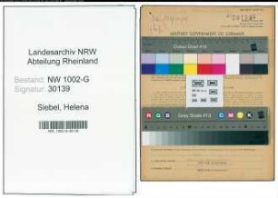 Entnazifizierung Helena Siebel, geb. 29.11.1884 ()