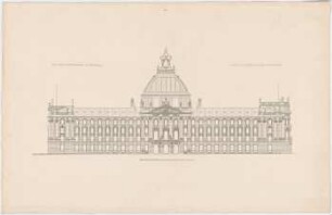 Thiersch, Friedrich von; München; Justizpalast - Südfassade (Ansicht)