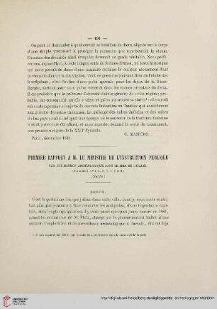 Premier rapport à M. le Ministre de l’Instruction Publique sur une mission archéologique dans le midi del 'Italie, [2]