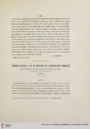 Premier rapport à M. le Ministre de l’Instruction Publique sur une mission archéologique dans le midi del 'Italie, [2]