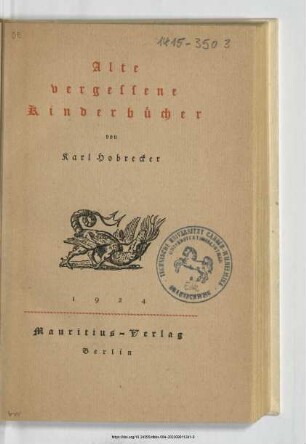 Alte vergessene Kinderbücher