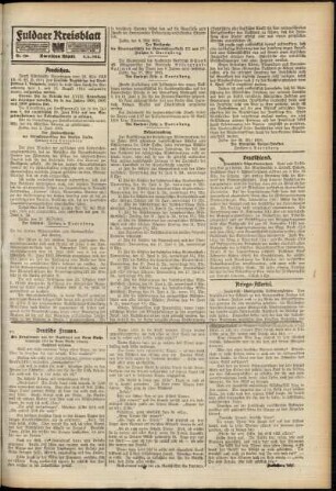 Zweite Ausgabe vom Freitag, den 04. Juni 1915.