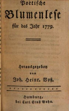 Musen-Almanach. 1779