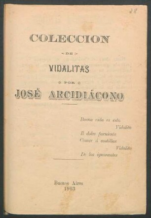 Colección de vidalitas