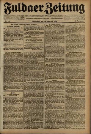 Ausgabe vom Donnerstag, den 28. Februar 1918.