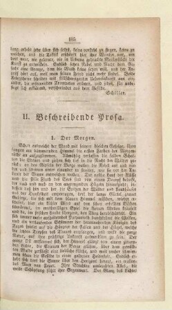 II. Beschreibende Prosa