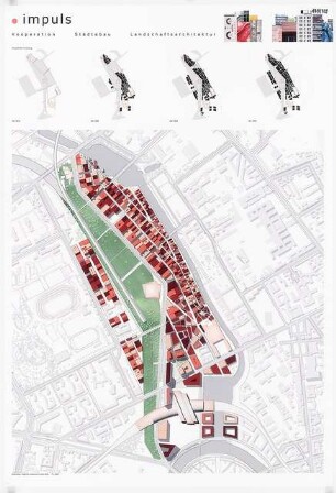 Quartier am Hauptbahnhof, Berlin Schinkelwettbewerb 2007: Lageplan 1:2000