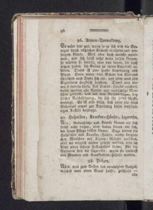 96. Armen-Verwaltung.