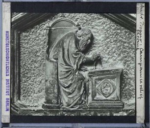Florenz, Campanile di Giotto,Florenz, Campanile di Giotto, Reliefs von Andrea und Nino Pisano (Zyklus),Pisano (Andrea/Nino), Euklid (Florenz, Giotto Campanile) : Relief