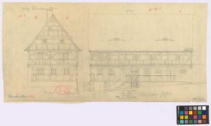 Blankenstein (Kreis Meißen): Hof Pötsch. Wohnhaus (Giebel-Ansicht, Seiten-Ansicht)