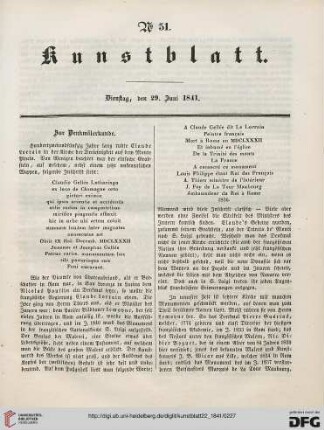 Nr. 51 - 60 (29. Juni 1841 - 29. Juli 1841)