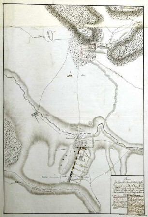 WHK 31 Krieg mit Frankreich 1792-1805: Plan des Lagers der hessischen Truppen bei Vraincourt unweit von Clermont-en-Argonne, 13. September bis 2. Oktober 1792