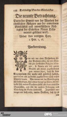 Die neunte Betrachtung