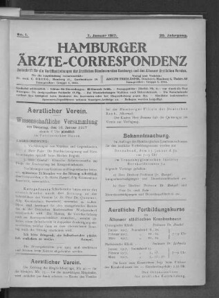 Aerztliche Fortbildungskurse im altonaer städtischen Krankenhause.