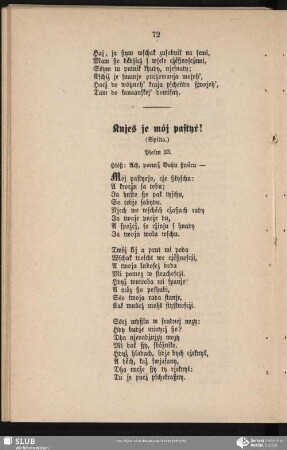 Knjes je mój pastyŕ!