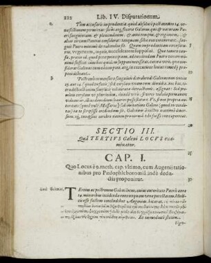 Sectio III. Qua Tertius Galeni Locus examinatur.