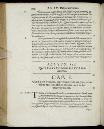 Sectio III. Qua Tertius Galeni Locus examinatur.