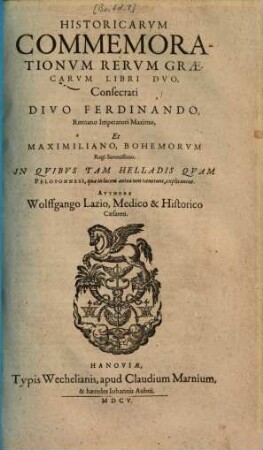 Historicarum commemorationum rerum Graecarum libri duo