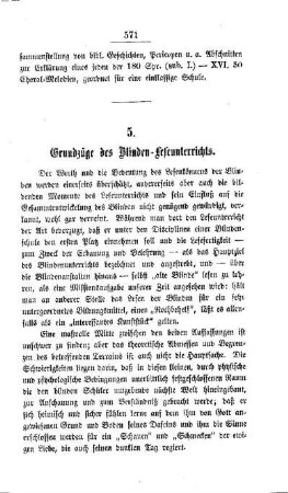 Grundzüge des Blinden-Leseunterrichts