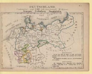 Deutschland. Grenzen. Eintheilung. Hauptstädte