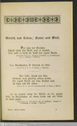 Mensch und Leben; Natur und Welt