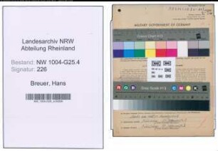 Entnazifizierung Hans Breuer , geb. 06.02.1895 (Friseur)