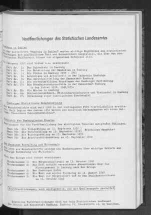 Veröffentlichungen des Statistischen Landesamtes