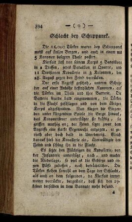 Schlacht bey Schuppanek.