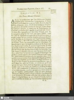 Chapitre VI. Des Freres Mineurs Clarenins