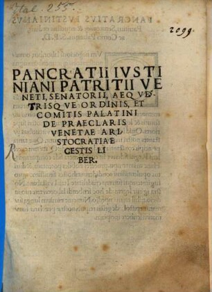 De praeclaris Venetae aristocratiae gestis liber