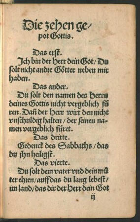 Die zehen gepot Gottis.