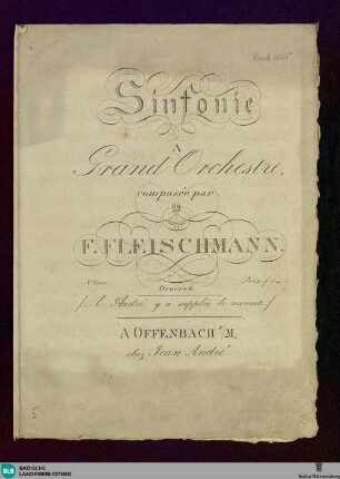 Sinfonie a grand orchestre : oeuvre 6